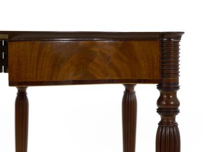 American Federal Inlaid Mahogany Card Games Table Massachusetts circa 1810