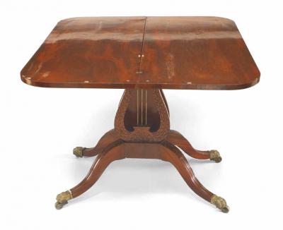 American Federal Mahogany Flip Top Console Table