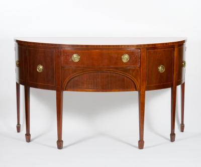 American Federal Style Mahogany Inlaid Decorated Credenzas Sideboard