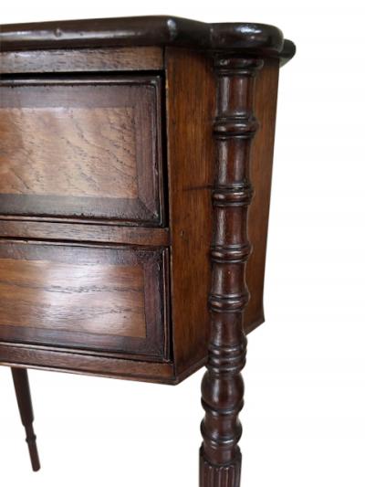 American Federal mahogany 2 drawer end table