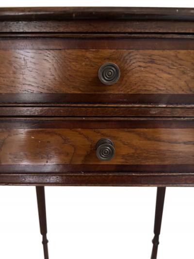 American Federal mahogany 2 drawer end table