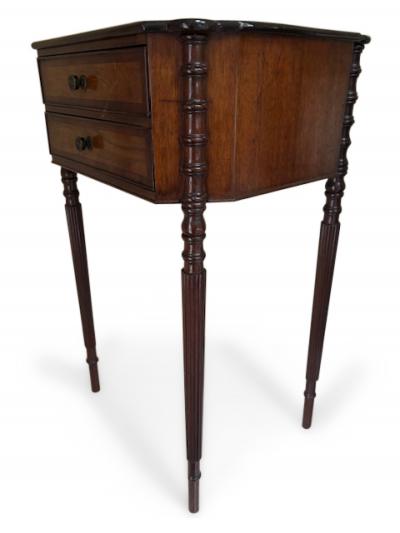 American Federal mahogany 2 drawer end table