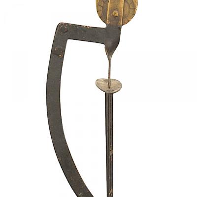 American Folk Art Painted Iron Sailor Decoration