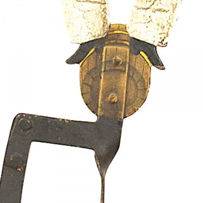 American Folk Art Painted Iron Sailor Decoration