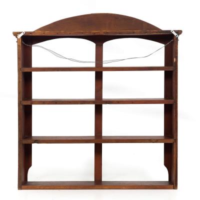 American Folk Art Red Painted Hanging Wall Mounted Shelf 19th century