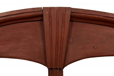 American Folk Art Red Painted Hanging Wall Mounted Shelf 19th century