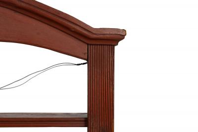 American Folk Art Red Painted Hanging Wall Mounted Shelf 19th century