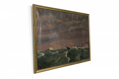 American Heavy Seas Ship Painting