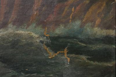 American Heavy Seas Ship Painting