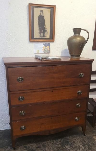 American Hepplewhite Virginian Secretary Chest with Civil War Provenance