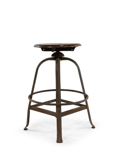 American Industrial Metal Swivel Stool