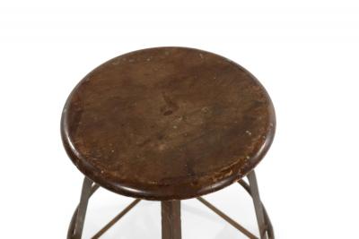 American Industrial Metal Swivel Stool