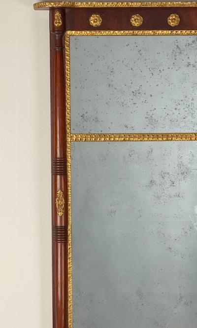 American Mahogany Pier Mirror 19th Century