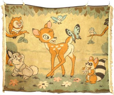 American Mid Century Bambi Cartoon Rug