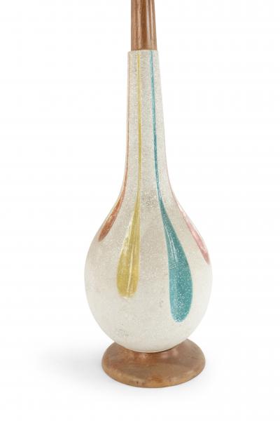 American Mid Century Beige Porcelain Table Lamp