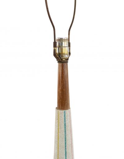 American Mid Century Beige Porcelain Table Lamp