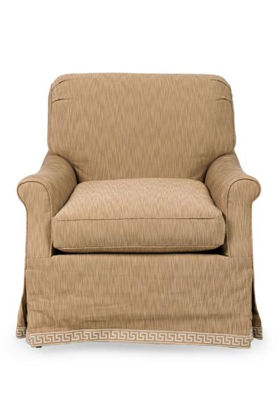 American Mid Century Beige Round Back Armchair