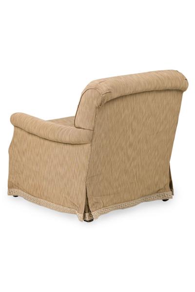 American Mid Century Beige Round Back Armchair
