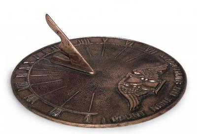 American Mid Century Brass Sundial