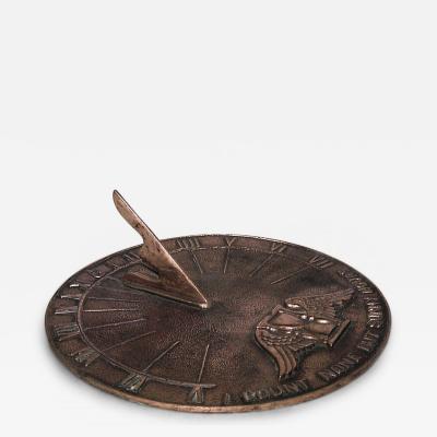 American Mid Century Brass Sundial