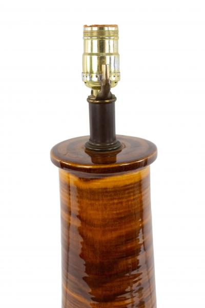 American Mid Century Brown Ceramic Table Lamp