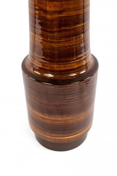 American Mid Century Brown Ceramic Table Lamp