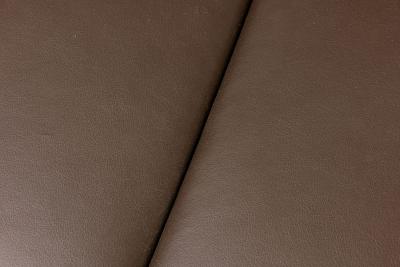 American Mid Century Brown Channel Tufted Leather Bench