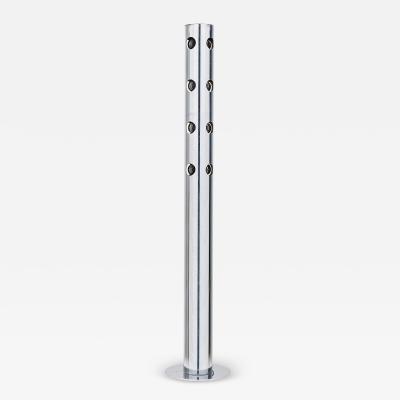American Mid Century Chrome Cylindrical Floor Flamp