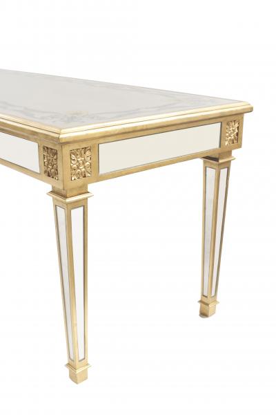 American Mid Century Eglomise Decor Console Table