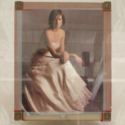 American Mid Century Glass Picture Frame