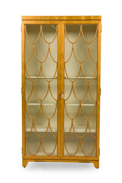 American Mid Century Gold Gilt Display Cabinet