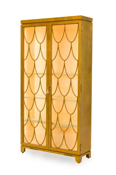 American Mid Century Gold Gilt Display Cabinet