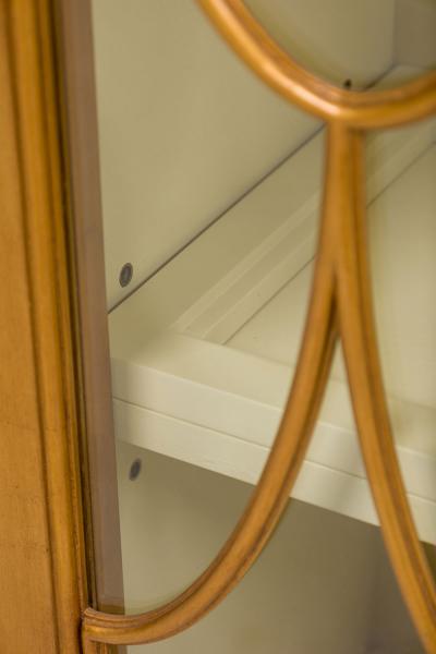 American Mid Century Gold Gilt Display Cabinet