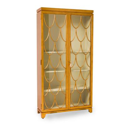 American Mid Century Gold Gilt Display Cabinet