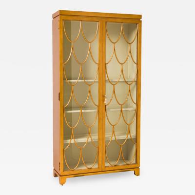 American Mid Century Gold Gilt Display Cabinet