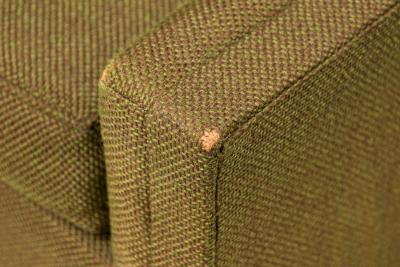 American Mid Century Greenish Brown Upholstered Armchair