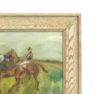 American Mid Century Horse Jockey Painting