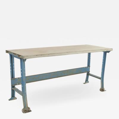American Mid Century Industrial Steel Work Table