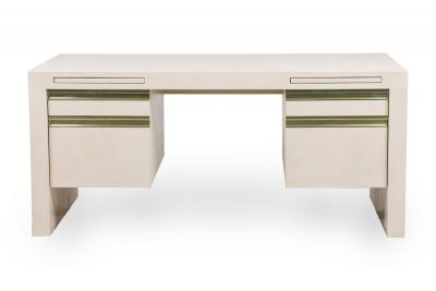 American Mid Century Karl Springer Style Custom Built Desk