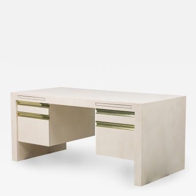American Mid Century Karl Springer Style Custom Built Desk