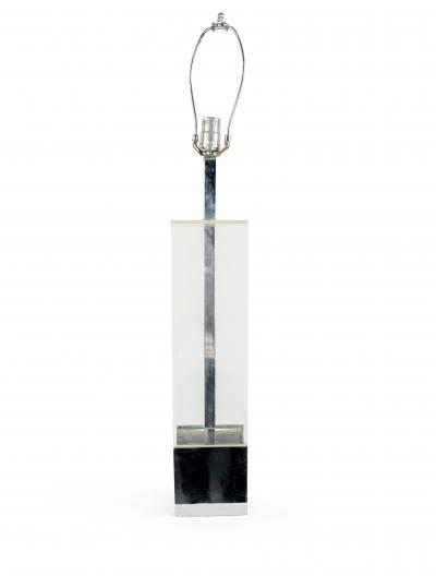 American Mid Century Lucite and Chrome Table Lamp