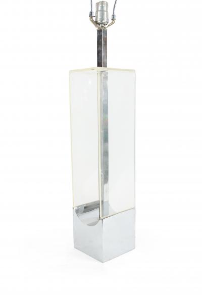 American Mid Century Lucite and Chrome Table Lamp
