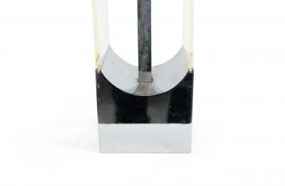 American Mid Century Lucite and Chrome Table Lamp
