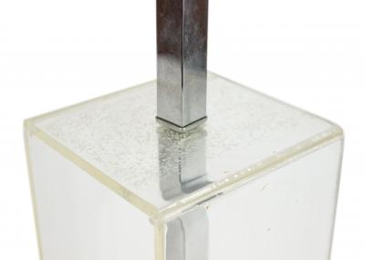 American Mid Century Lucite and Chrome Table Lamp