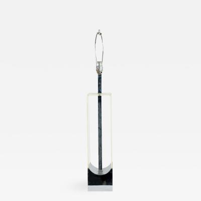 American Mid Century Lucite and Chrome Table Lamp