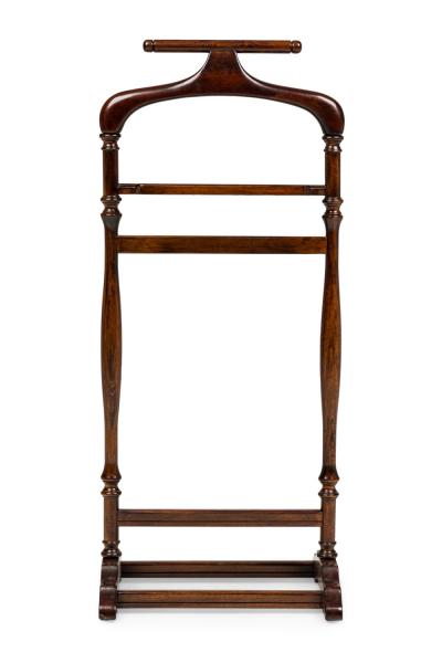 American Mid Century Mahogany Standing Valet