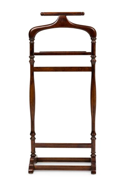 American Mid Century Mahogany Standing Valet