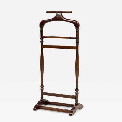 American Mid Century Mahogany Standing Valet