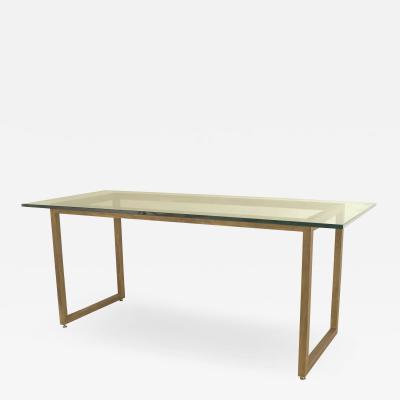 American Mid Century Modern Gilt and Glass Dining Table