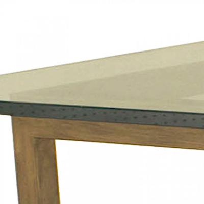 American Mid Century Modern Gilt and Glass Dining Table